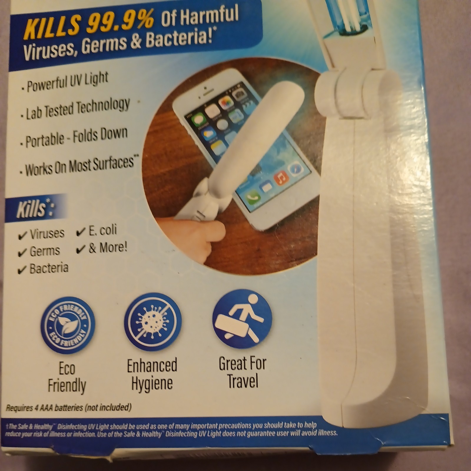 UVC light Disinfecting Sterilizing Handheld Portable Ultra Violet LED Lamp New