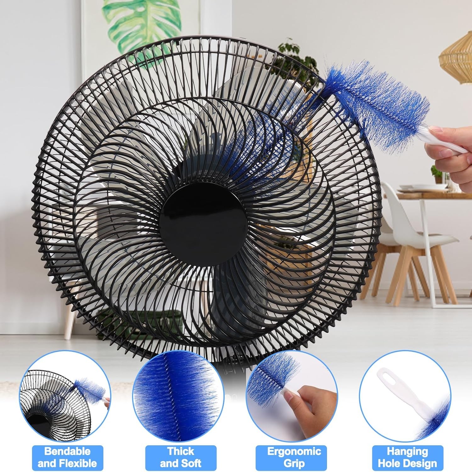 Fan Cleaning Brush Tools Set, 10 Pcs Fan Cleaner for Stand Color: Multicolor1