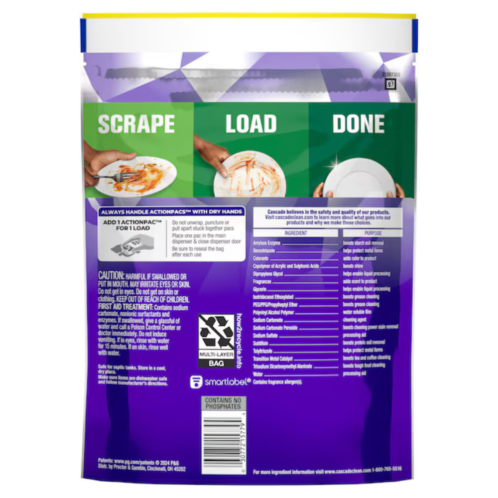 Cascade Platinum Plus Dishwasher Pods, Fresh Scent, 47 Count, Dish Soap, 2 Pack