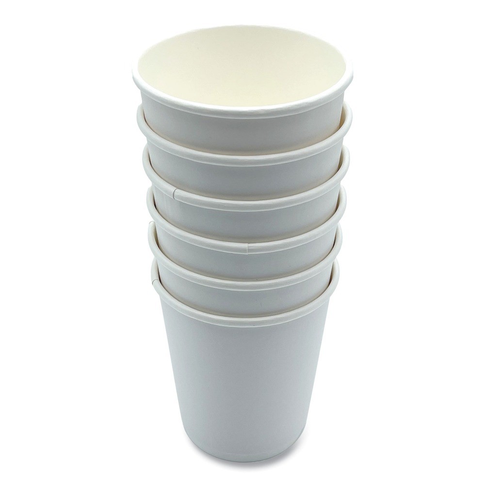 Boardwalk DW8HCUP 8 oz Double-Walled Paper Hot Cups – White (500/CT) New