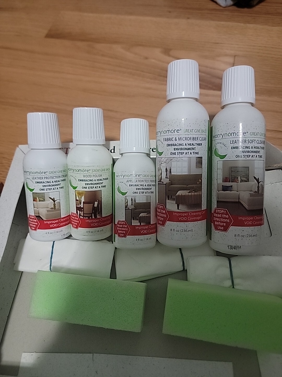 Worrynomore Furniture Care Kit Fabric Leather Wood Original Box Wipes Cloth