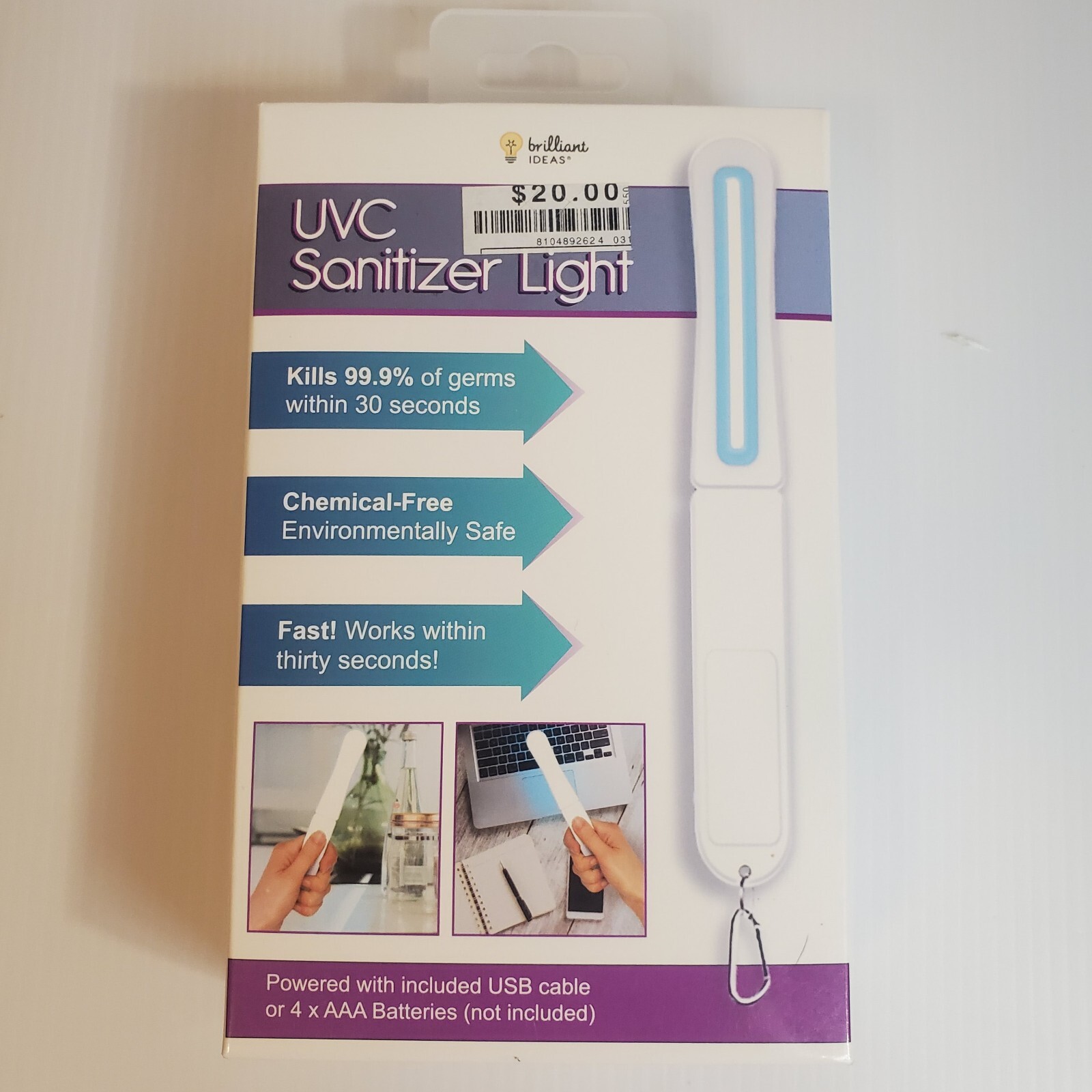 NEW UVC Sanitizer Light ~ Kills 99.9% of germs ~take It With You Everywhere