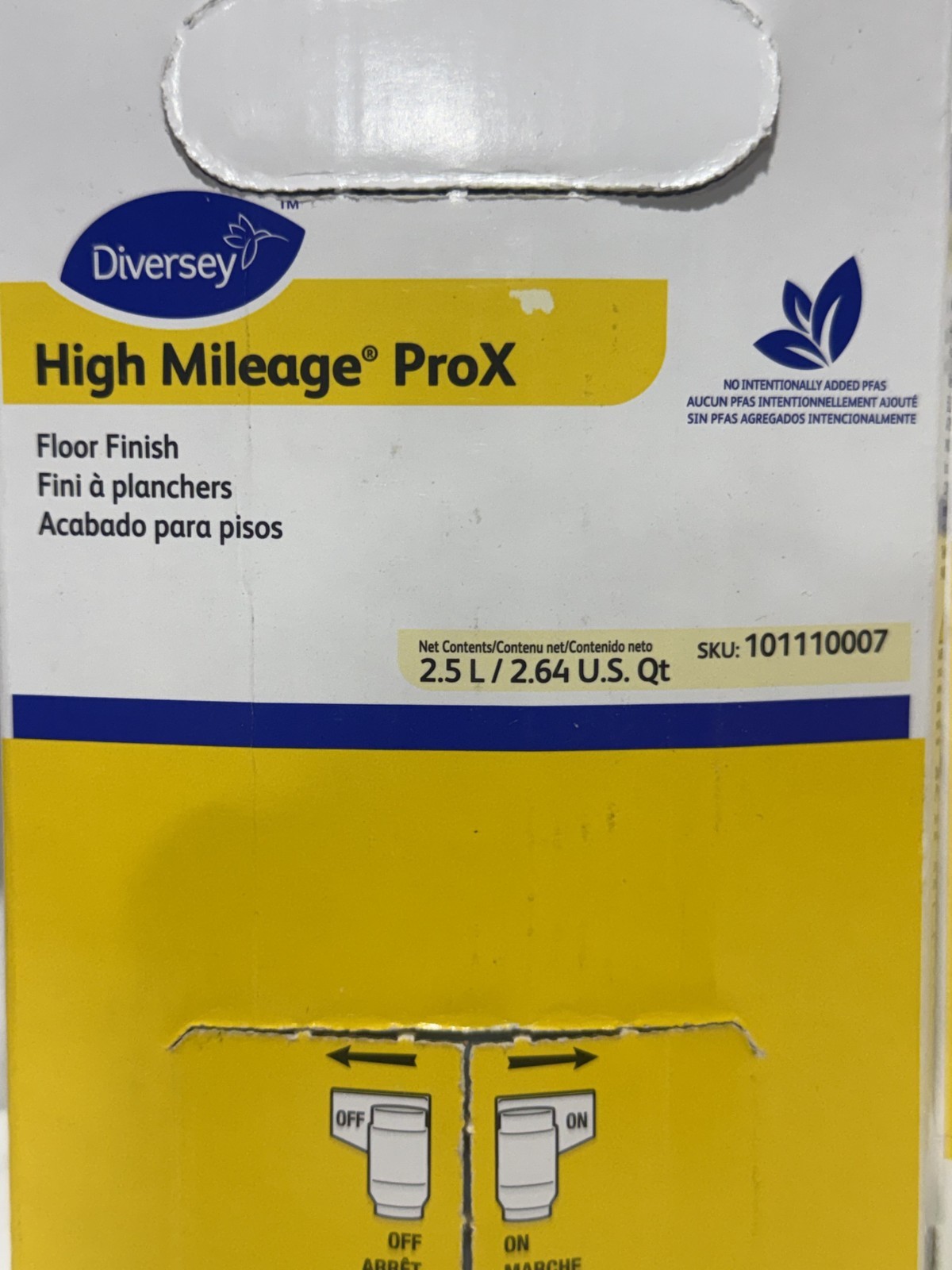 Lot of 2 Diversey High Mileage ProX Floor Finish 2.5L/2.64 Qt 101110007 New