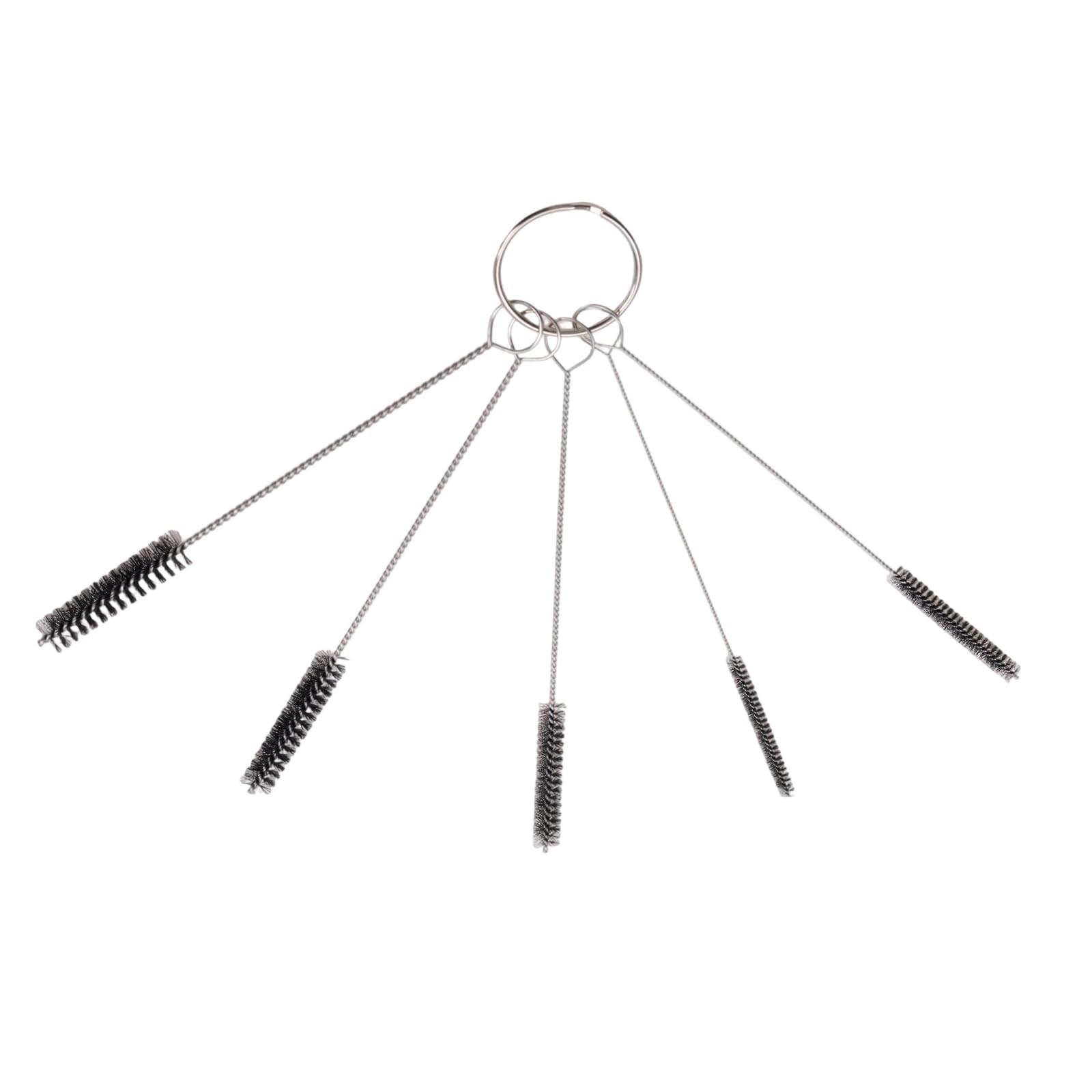 15Pcs 4 Inch Black Straw Cleaner Brush, 5 Different Sizes Small Cleaning Brus…