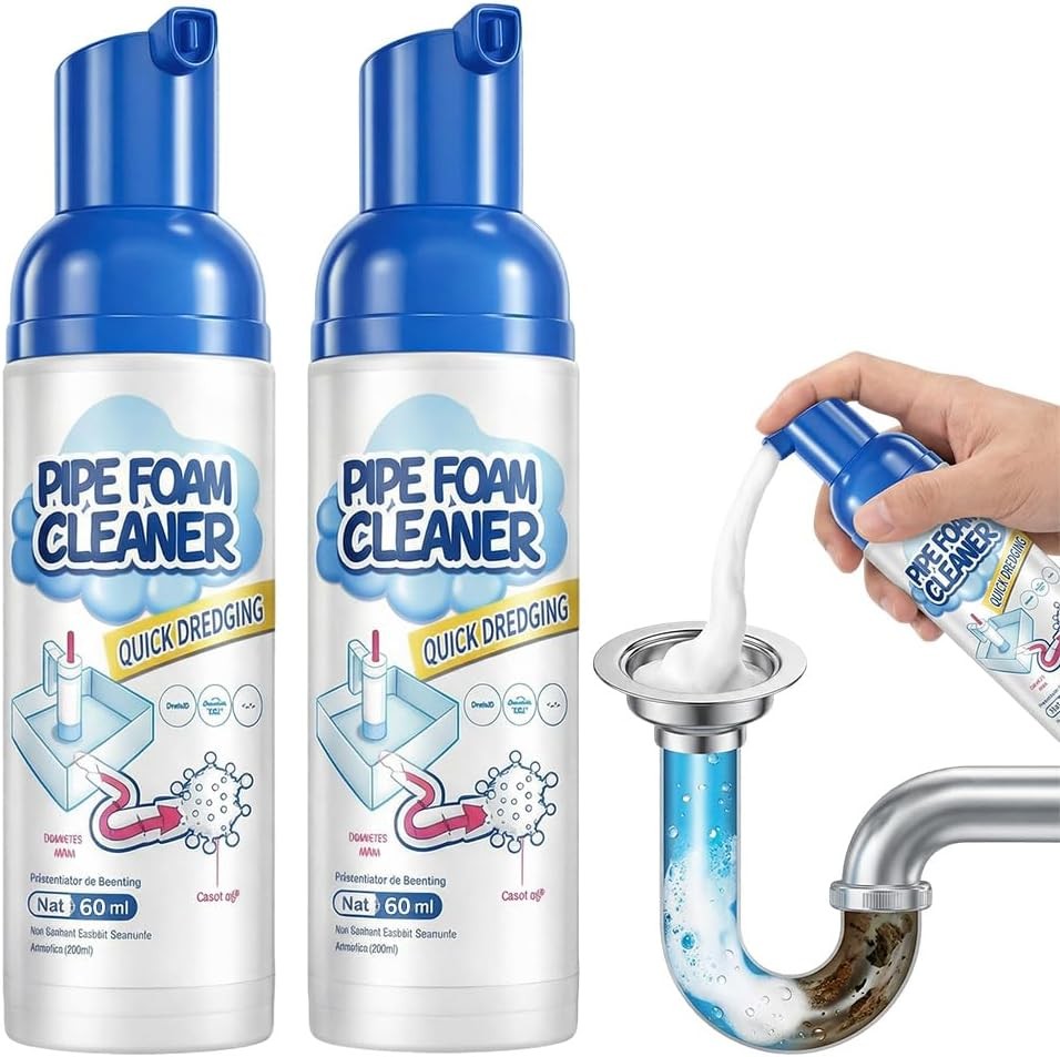 Foaming Drain Cleaner, 2026 New Foam For Bathroom Sink Overflow Fast Clog Remova