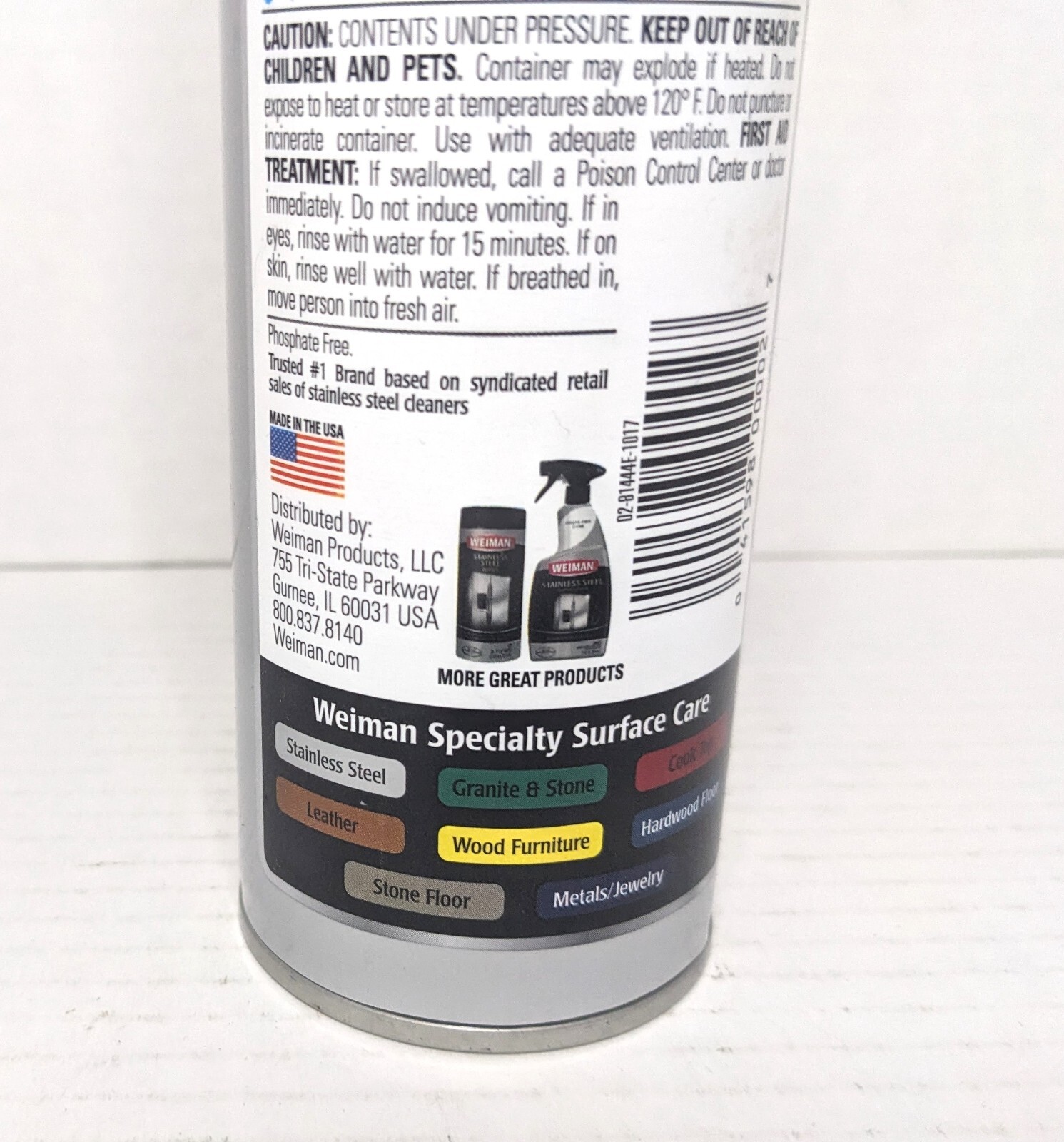 x2 WEIMAN Stainless Steel Appliance Stove Range CLEANER & POLISH Streak-Free