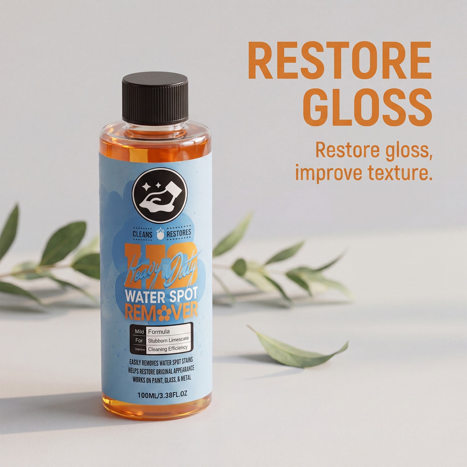 Heavy Duty Water Spot Remover Gel for Paint, Glass, and Metal – Mineral and Wate