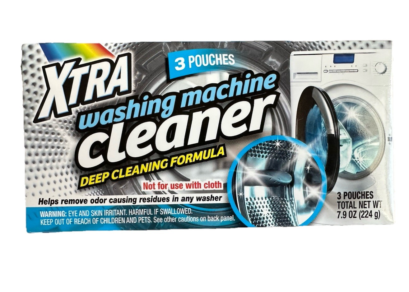 Xtra Washing Machine Cleaner Deep Cleaning Formula 3x Pouches~Remove Odor