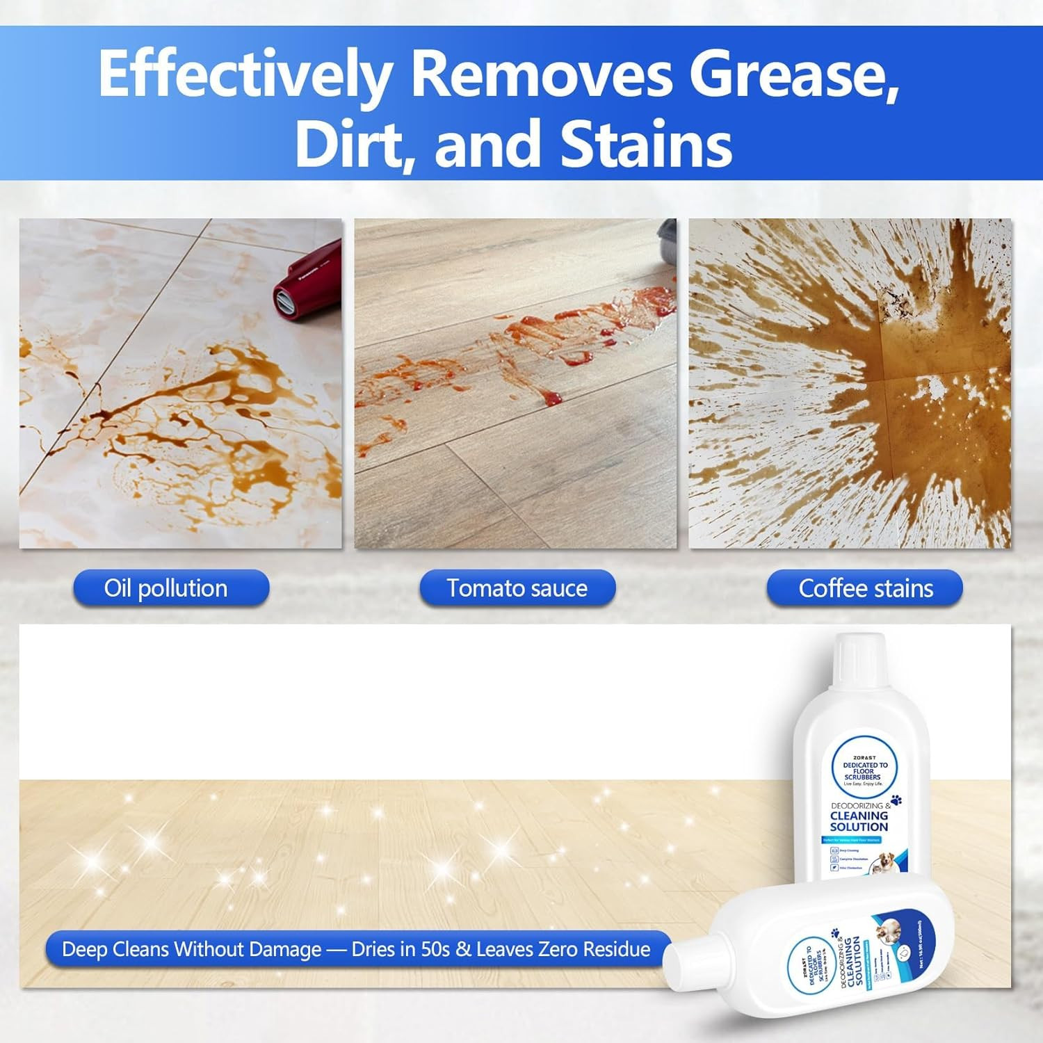 Floor Cleaning Solution, Pet-Friendly Deep Deodorizer, Compatible with Tineco an
