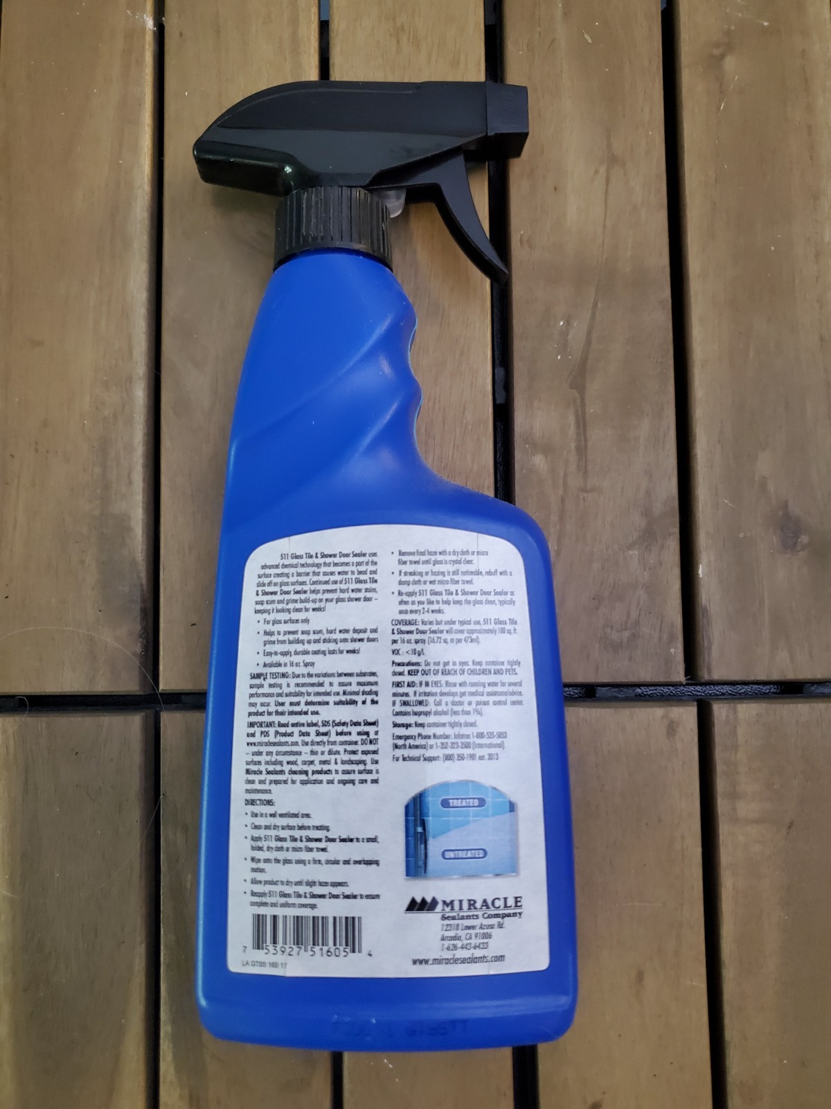 Miracle Sealants 511 Glass Tile & Shower Door Sealer Spray Prevents Spots
