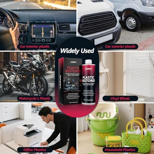 Plastic Restorer for Cars, Black Trim Restorer – Restores Faded Plastic,