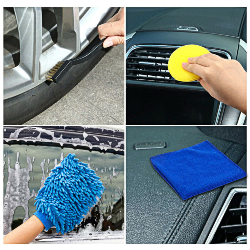 26Pcs Car Drill Wash Brush Auto Interior Wheel Home Detailing Clean Perfect Gift