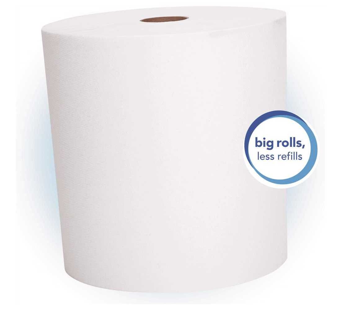 High Capacity Hard Roll Paper Towels White (1000 ft./Roll, 6 Paper Towel Rolls/C