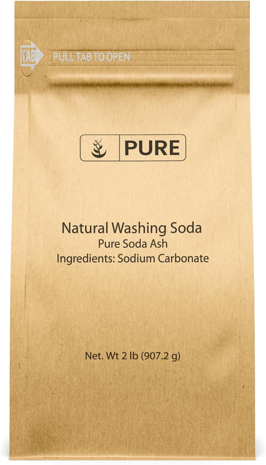 Pure Original Ingredients Natural Washing Soda (2 Lb) Multipurpose Cleaner, W…