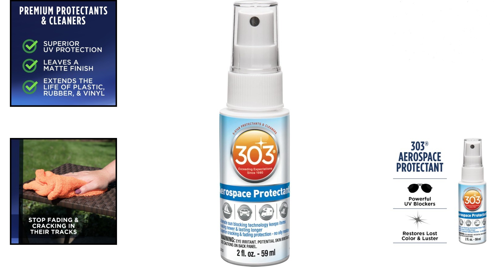 303 Aerospace Protectant UV & Stain Repellent Spray for Vinyl Plastic Rubber …