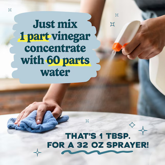 SALE- 3 PACK- WORRY FREE 30 percent Concentrate Cleaning Vinegar 1 -Gallon
