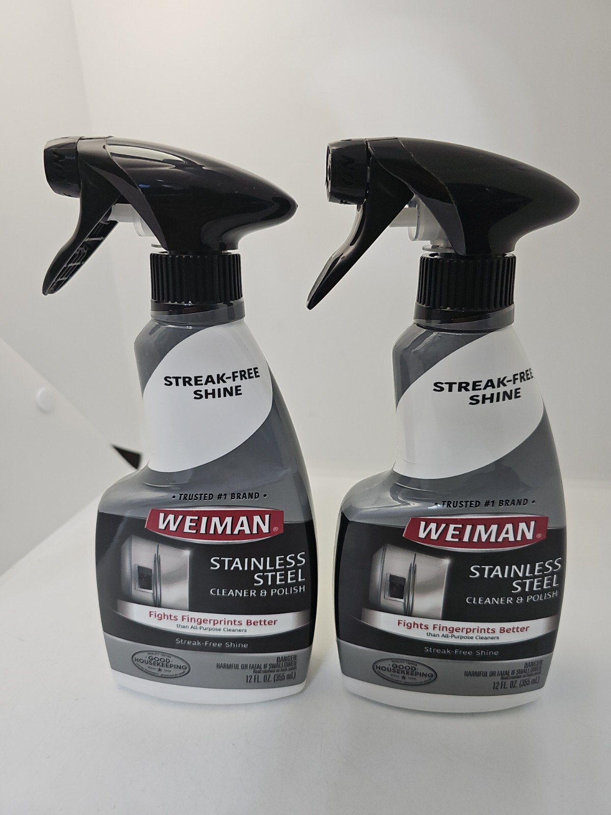 Weiman STAINLESS STEEL Appliance Grill Range CLEANER&POLISH Streak Free(2pk)12oz