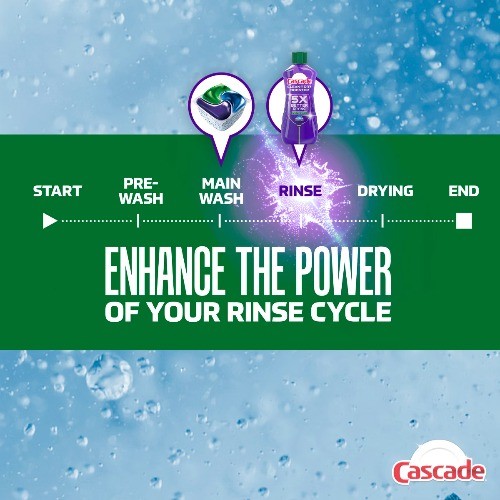 Cascade Clean + Dry Booster Dishwasher Rinse Aids – 16 fl oz