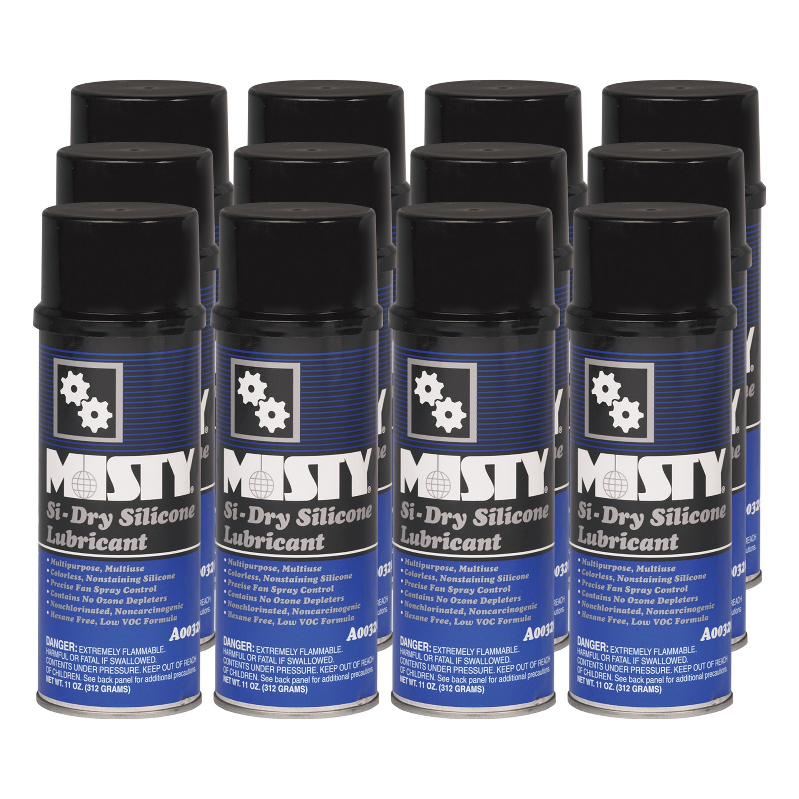 Misty Si-Dry Silicone Lubricant – 11 Ounce (Case of 12) 1033585