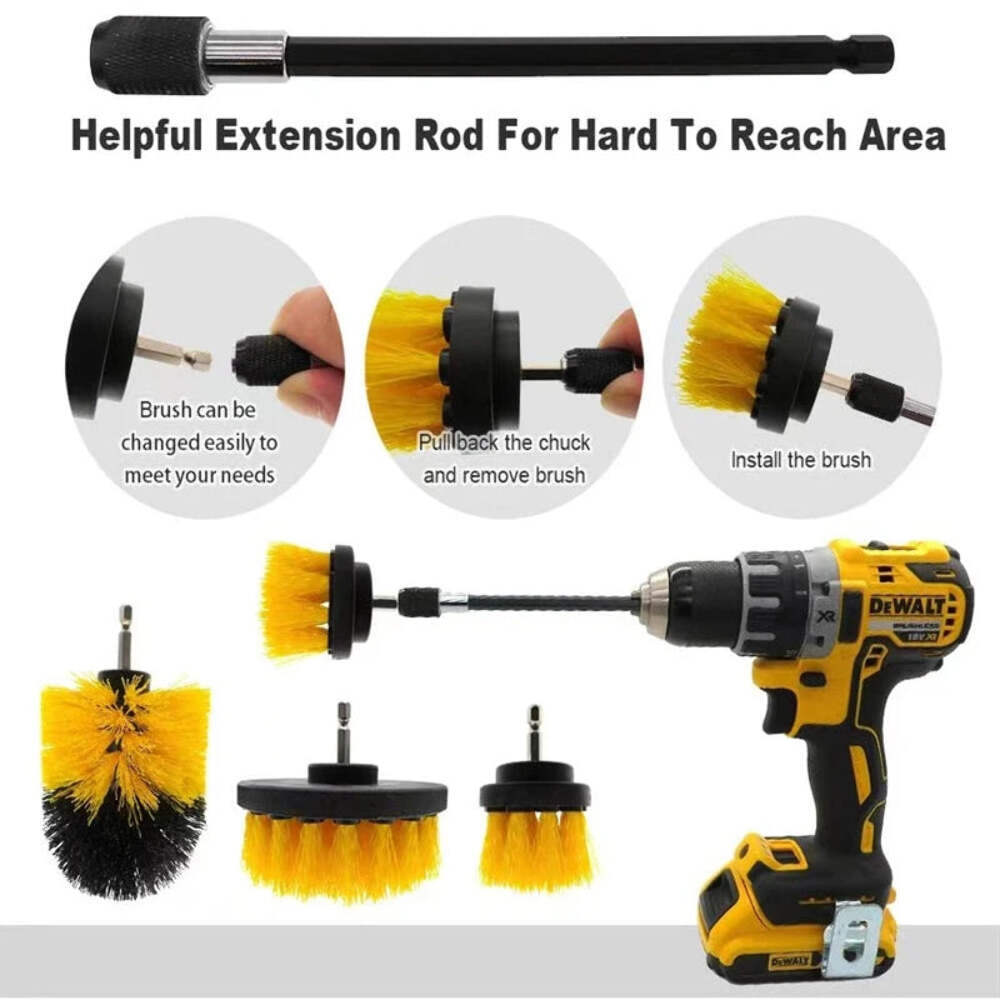 Electric Drill-Brush Power Scrubber Cleaning Brush Bathroom Tub Shower Tile Car