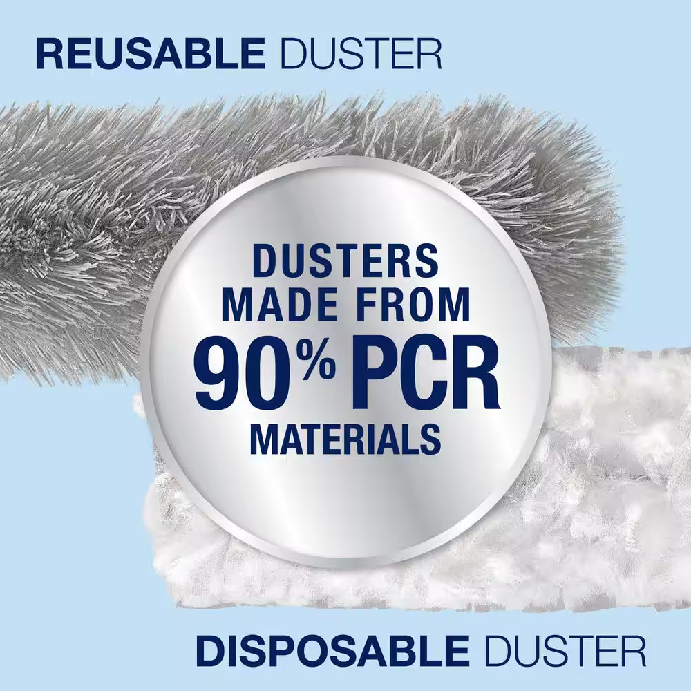 High-Performance Compact Dusting Kit, with 17 In. Handle, Reusable and Disposabl
