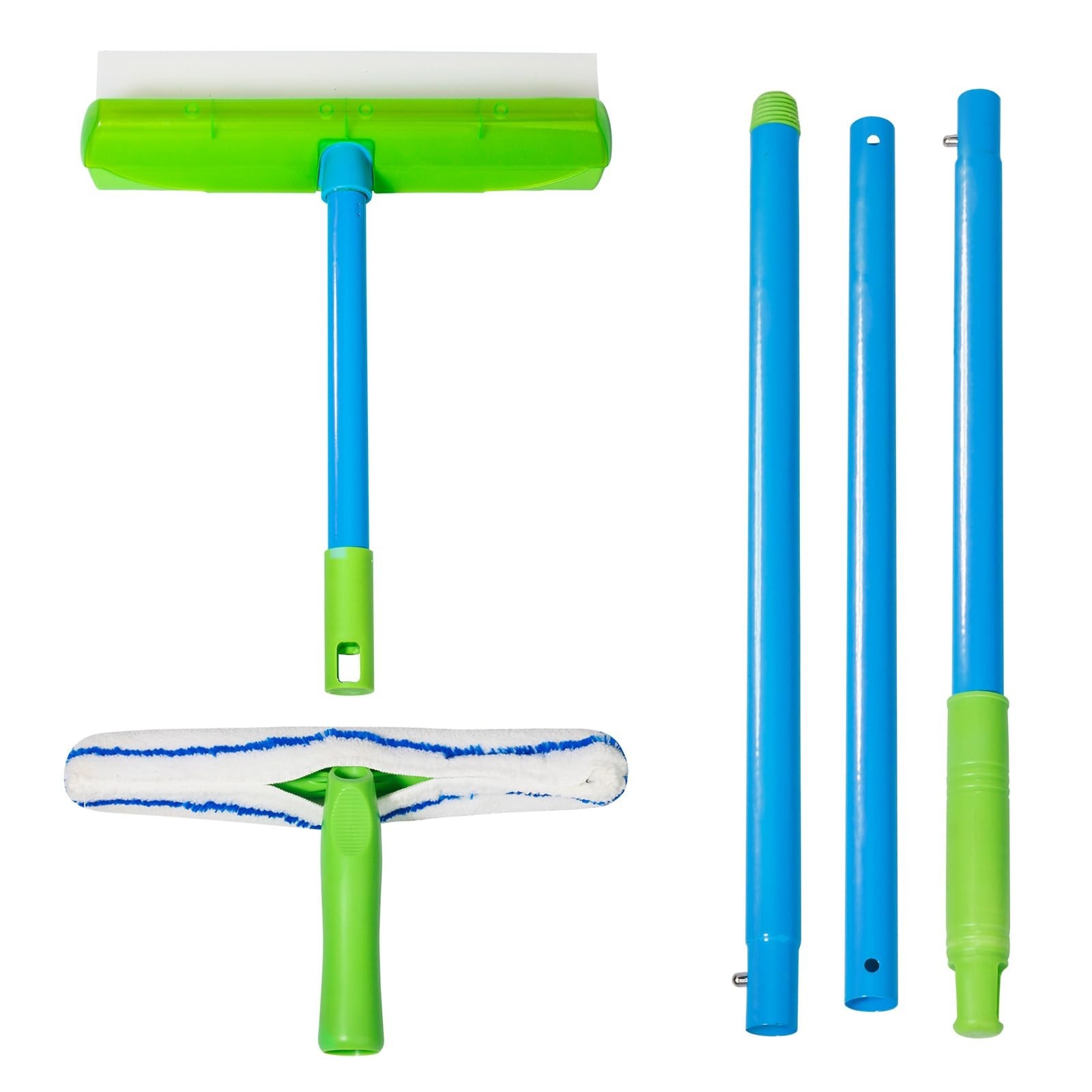Flexible Silicone Squeegee T-Bar Water Blade with Long Handle for Car & Home Gla