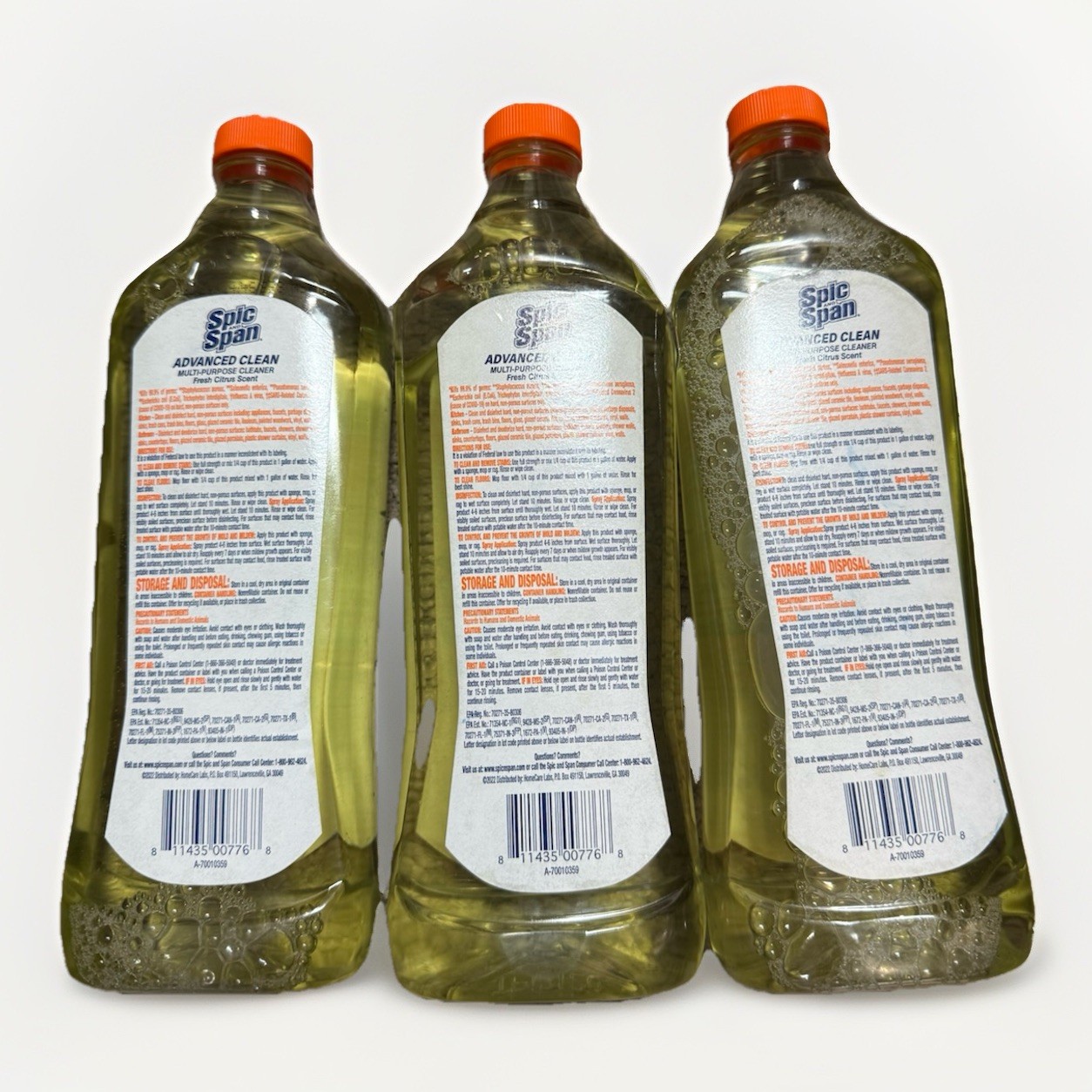 3 Pack Spic And Span Multi-purpose Cleaner Citrus Scent 20oz Each New