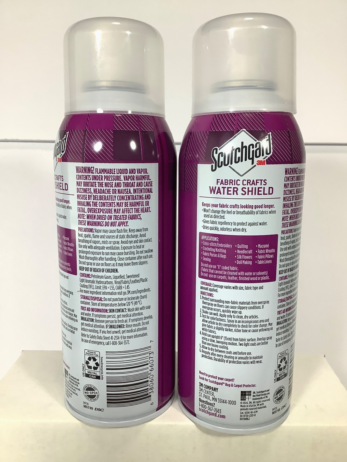 Scotchgard Fabric & Crafts Water Shield, (qty 2) 10 oz cans