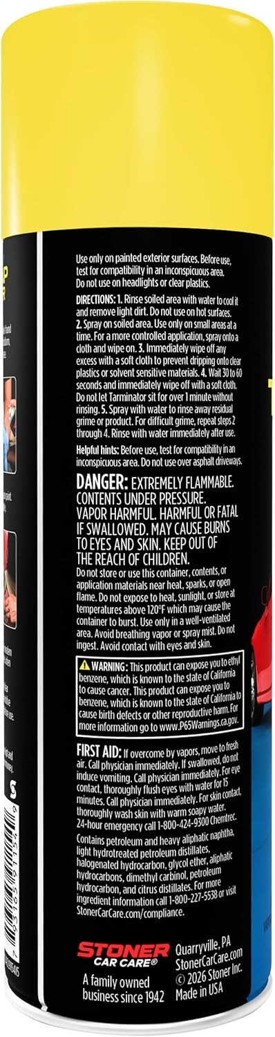Stoner Car Care 91154-3PK Tarminator Tar, Sap, and Asphalt Remover – Fast Acting