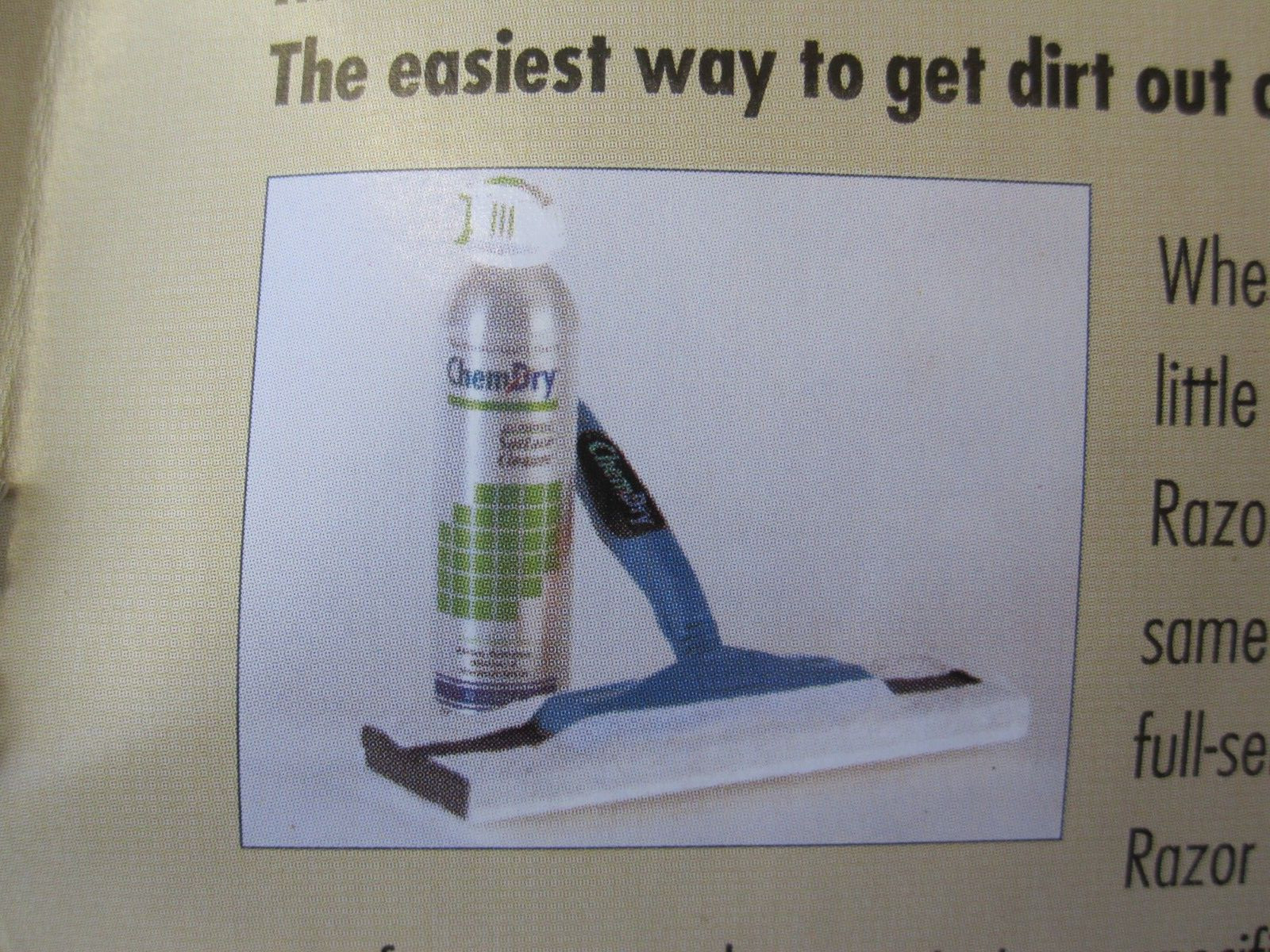 THE RAZOR, CHEM DRY ADVANCED FLOOR CARE SYSTEM (NEW)