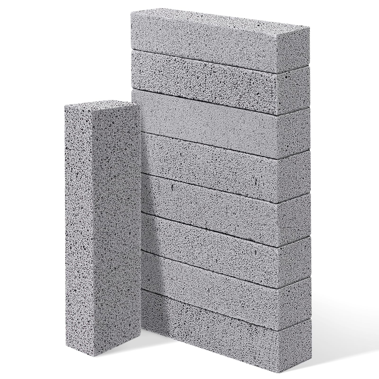 10-Pack Pumice Stone for Toilet Bowl, Sink, Grill & Pool Cleaning