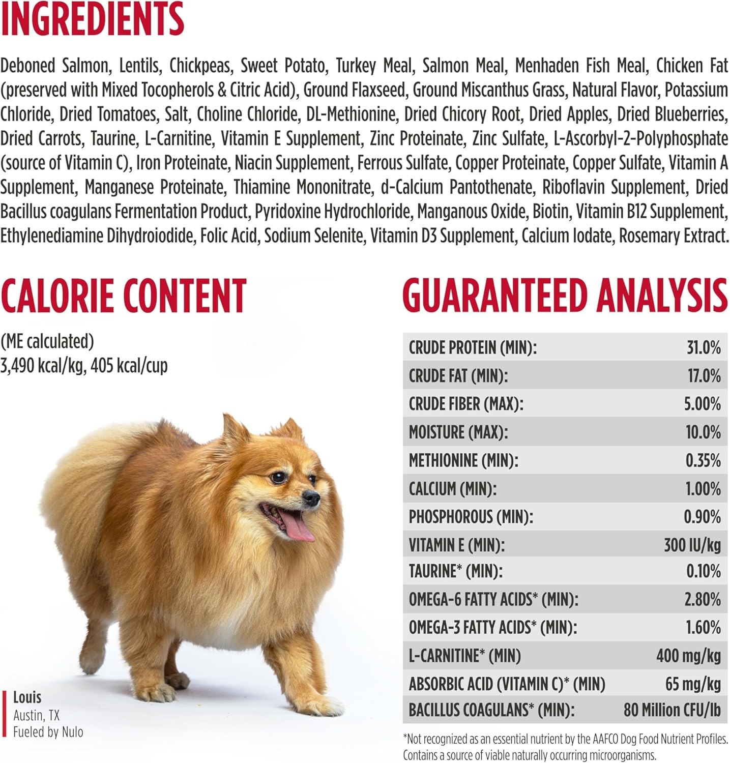 Nulo FreeStyle Small Breed Dog Food Dry – Salmon & Lentils, Puppy & Adult Grai