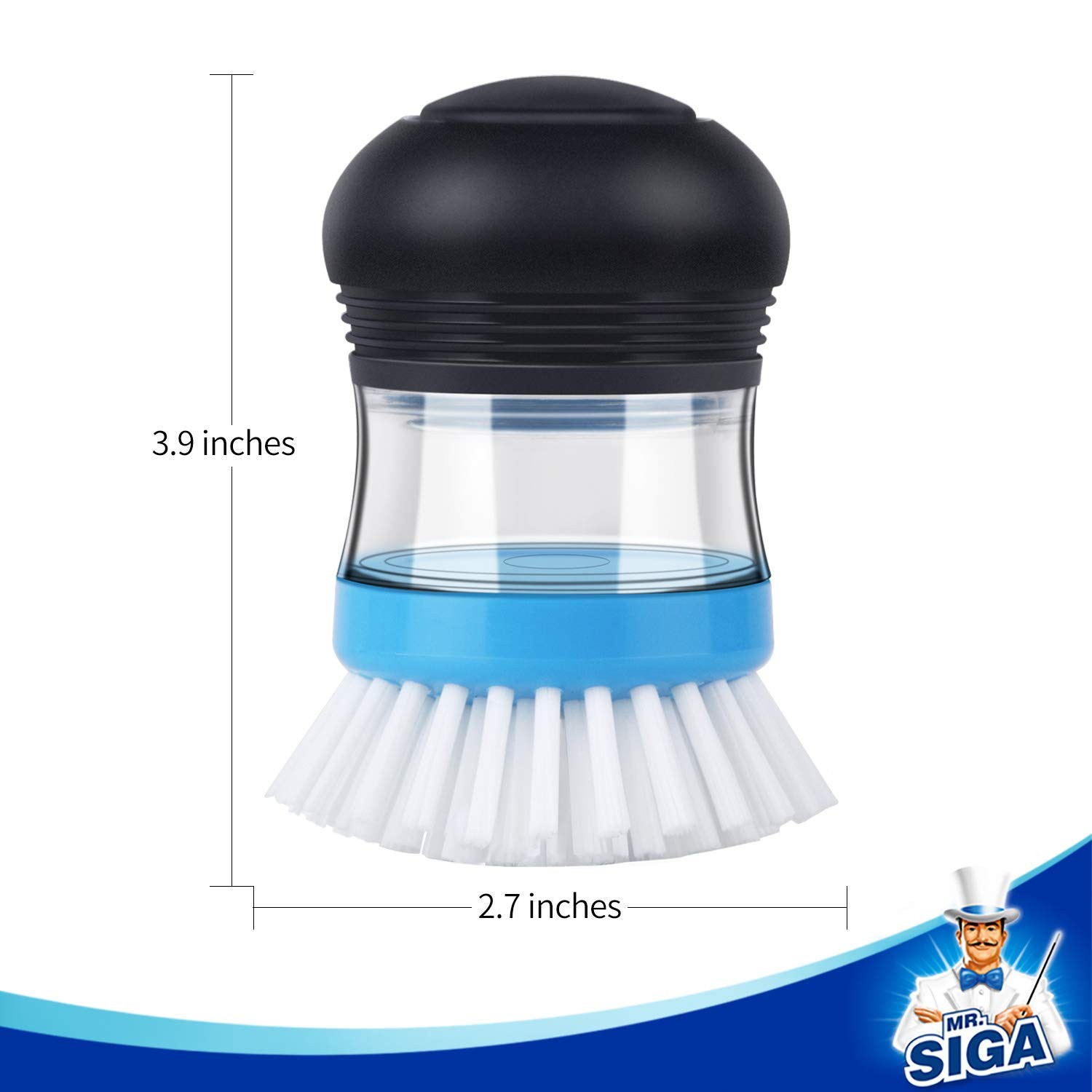 Soap Dispensing Palm Brush, Kitchen Brush for Dish Pot Pan Sink Cleaning, Pac…