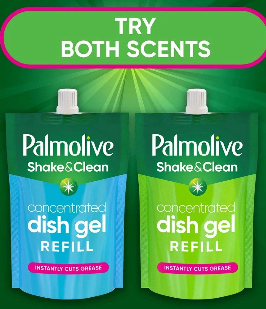Palmolive Shake & Clean Dish Soap Starter Kit Concentrate Refill LotOf4 NEW