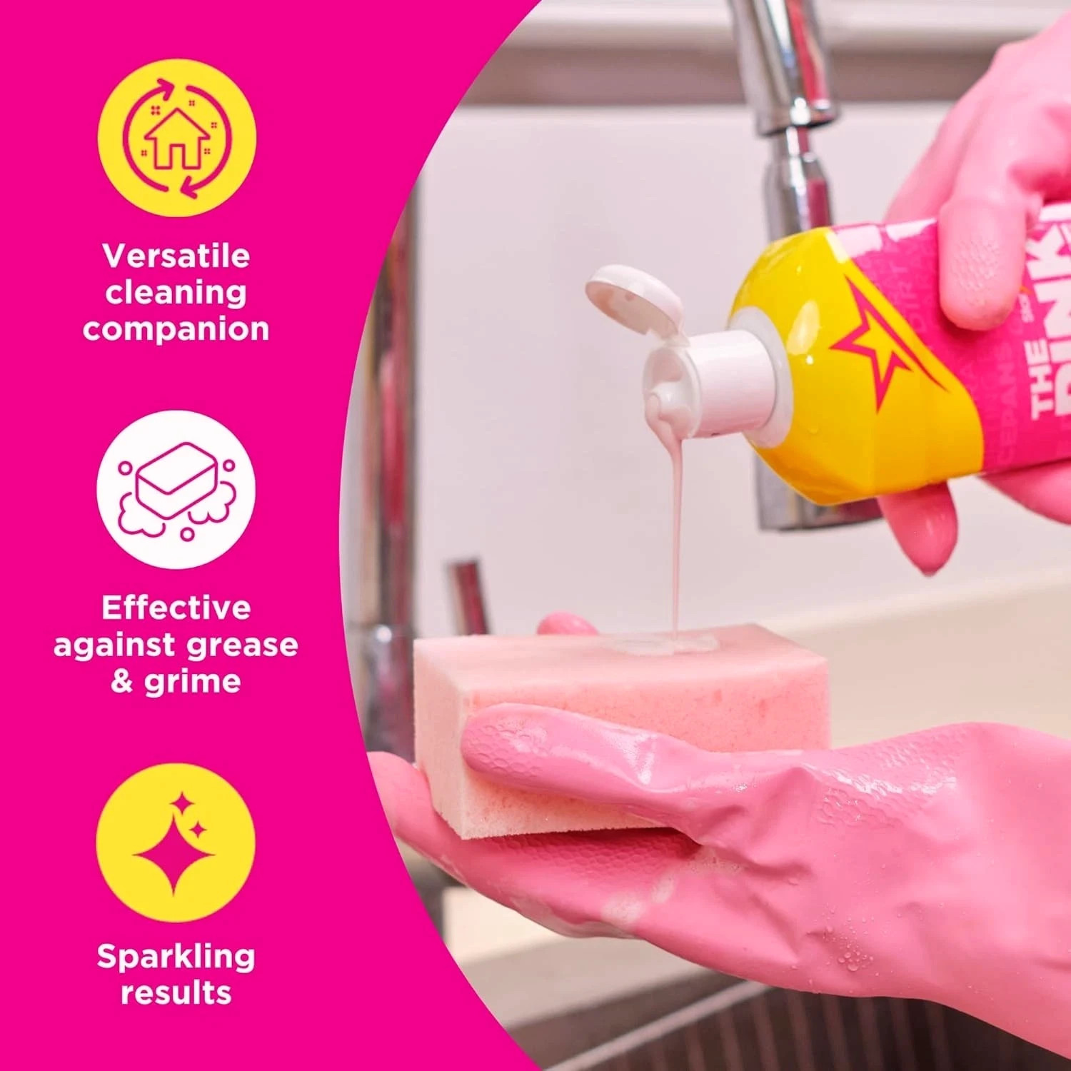 2 The Pink Stuff Stardrops Miracle Cream Cleaner 16.91 oz bottle VEGAN
