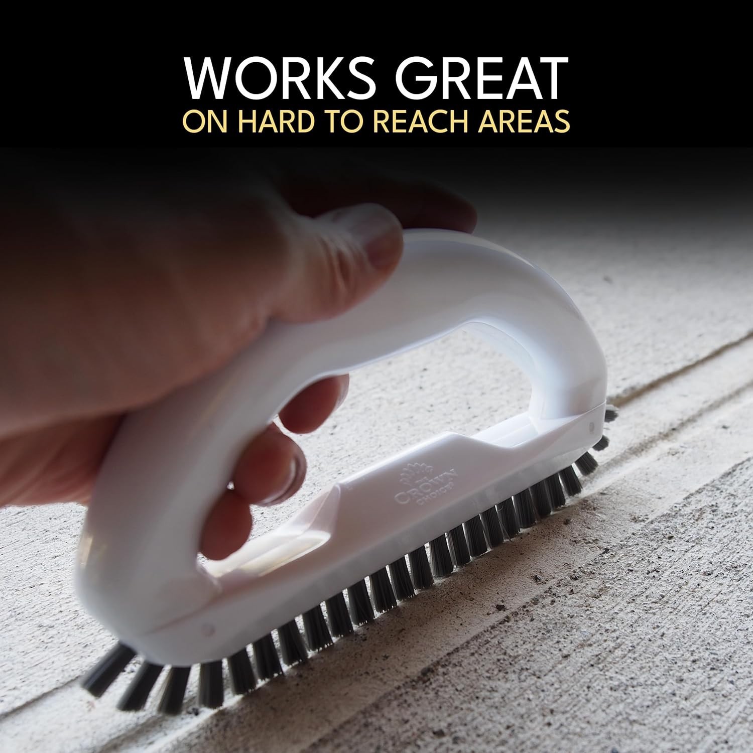 Ergonomic Handheld Grout Scrub Brush for Effortless Cleaning of Floors & Tiles