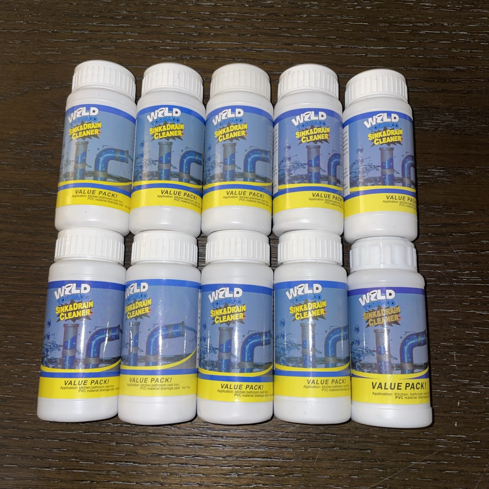 10 NEW Wild Tornado Powerful Sink & Drain Cleaner High Efficiency Clog Removal