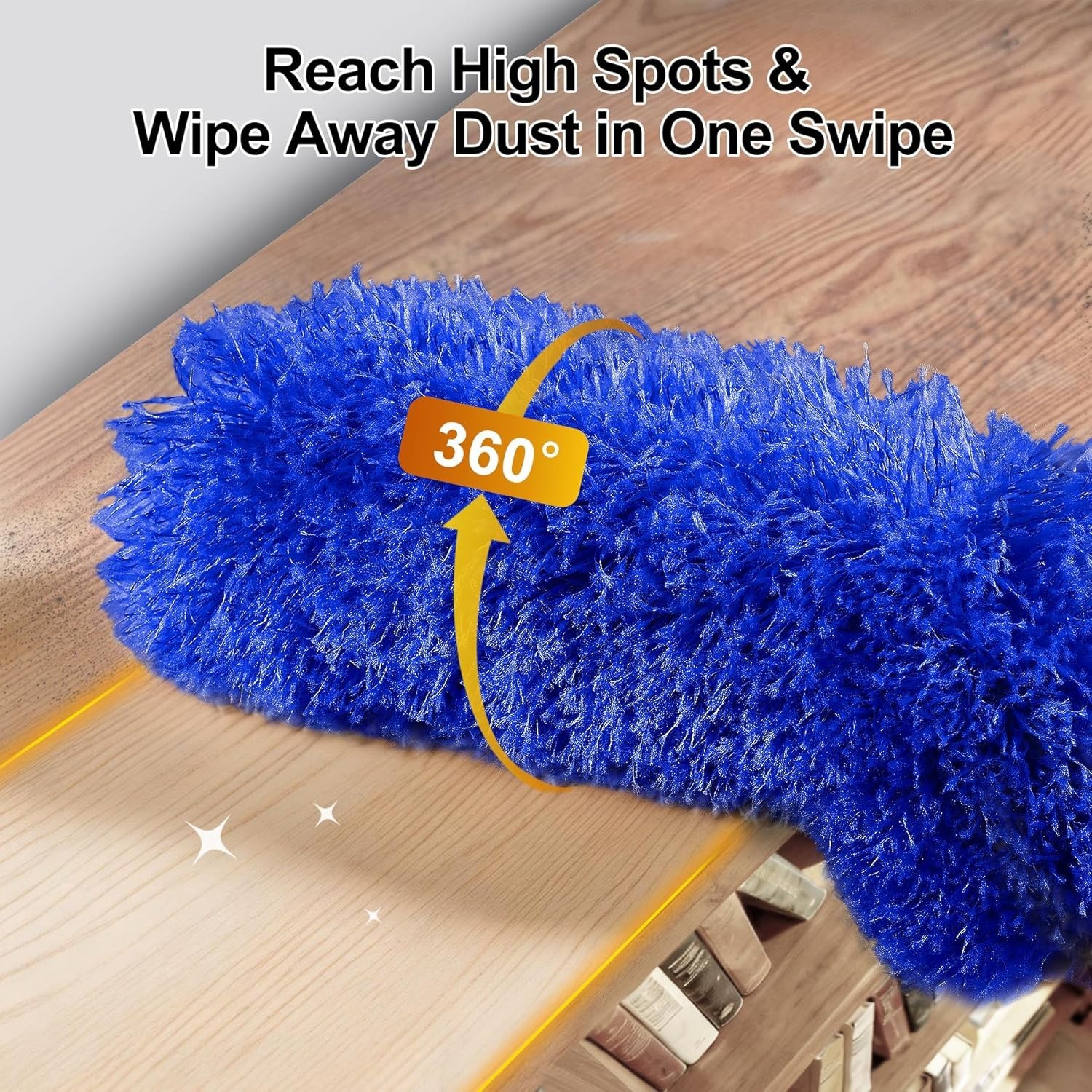 5-in-1 Microfiber Feather Duster Kit, 100-Inch Extendable for Safe High Cleaning