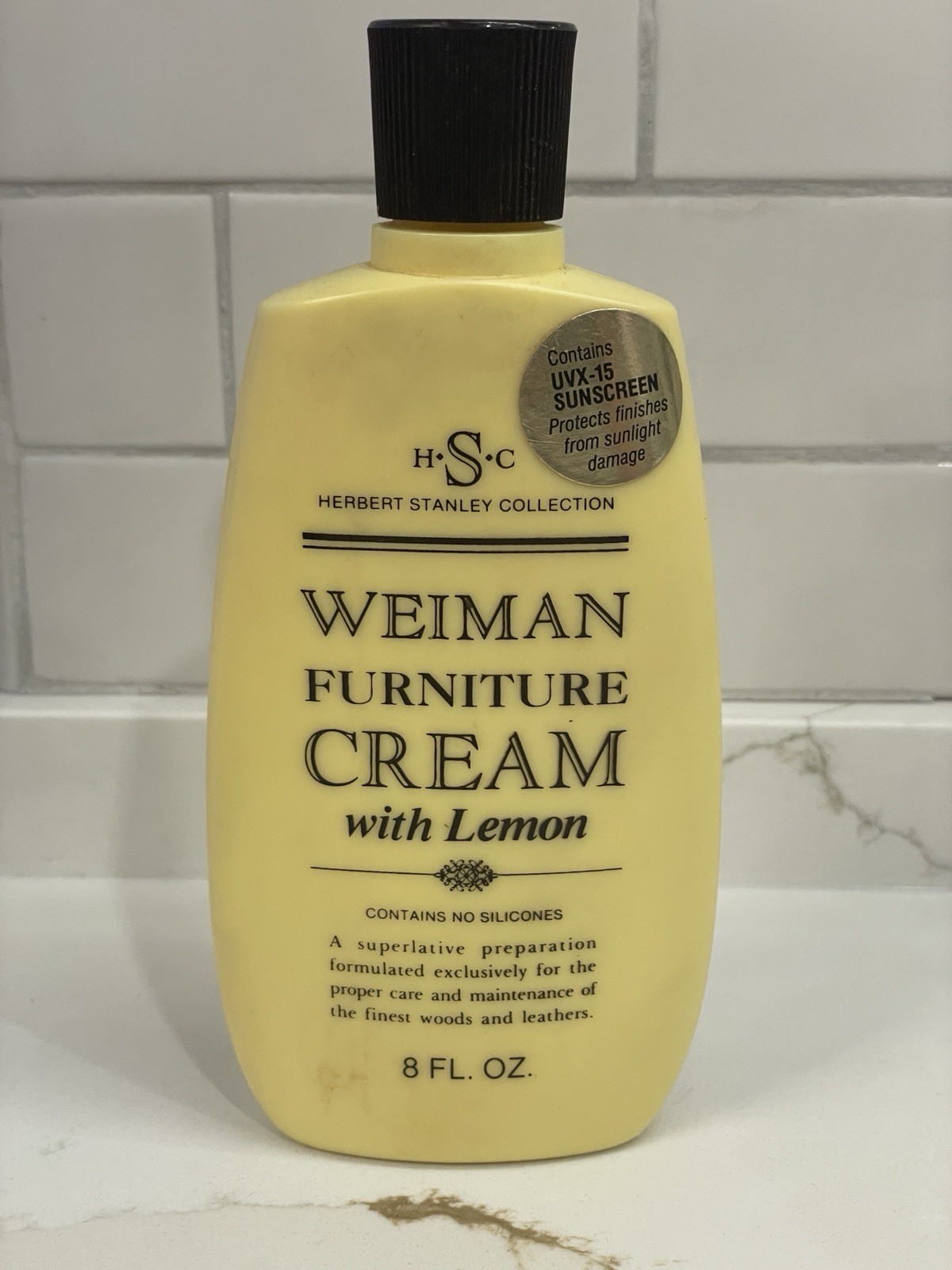 Weiman Furniture Cream with Lemon 8 fl oz Concentrate Sun Protection Full New