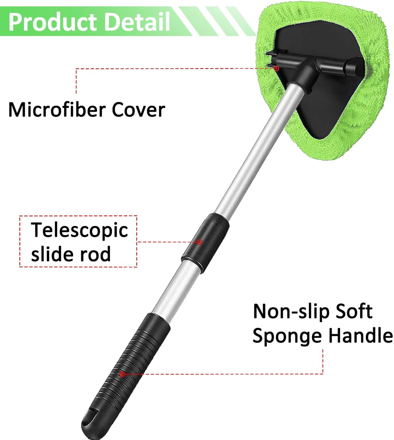 3 Pieces Windshield Cleaning Tool inside Car Window Cleaner Cleaning Tool with E