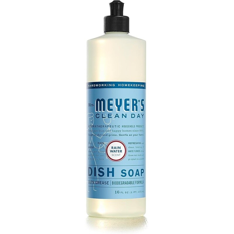 Biodegradable Liquid Dish Soap Rain Water Scent Cruelty Free Eco-Friendly 16oz