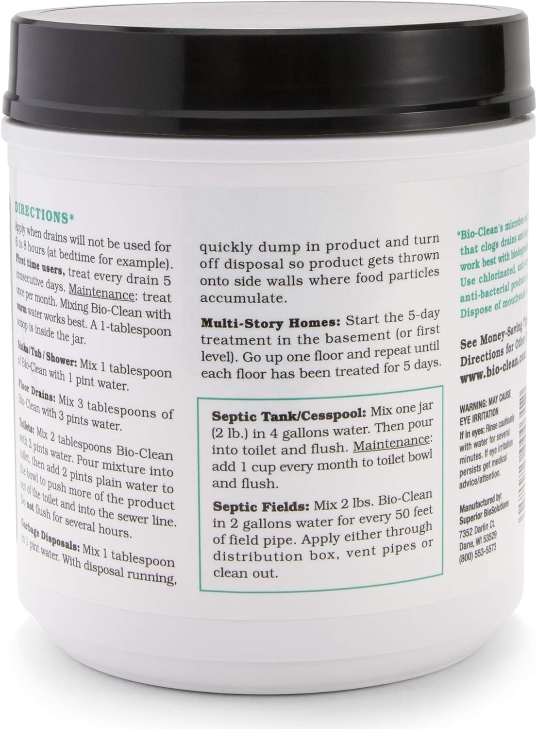 New Drain Septic 2lb Natural Cleaner for Septic Tanks & Grease Traps