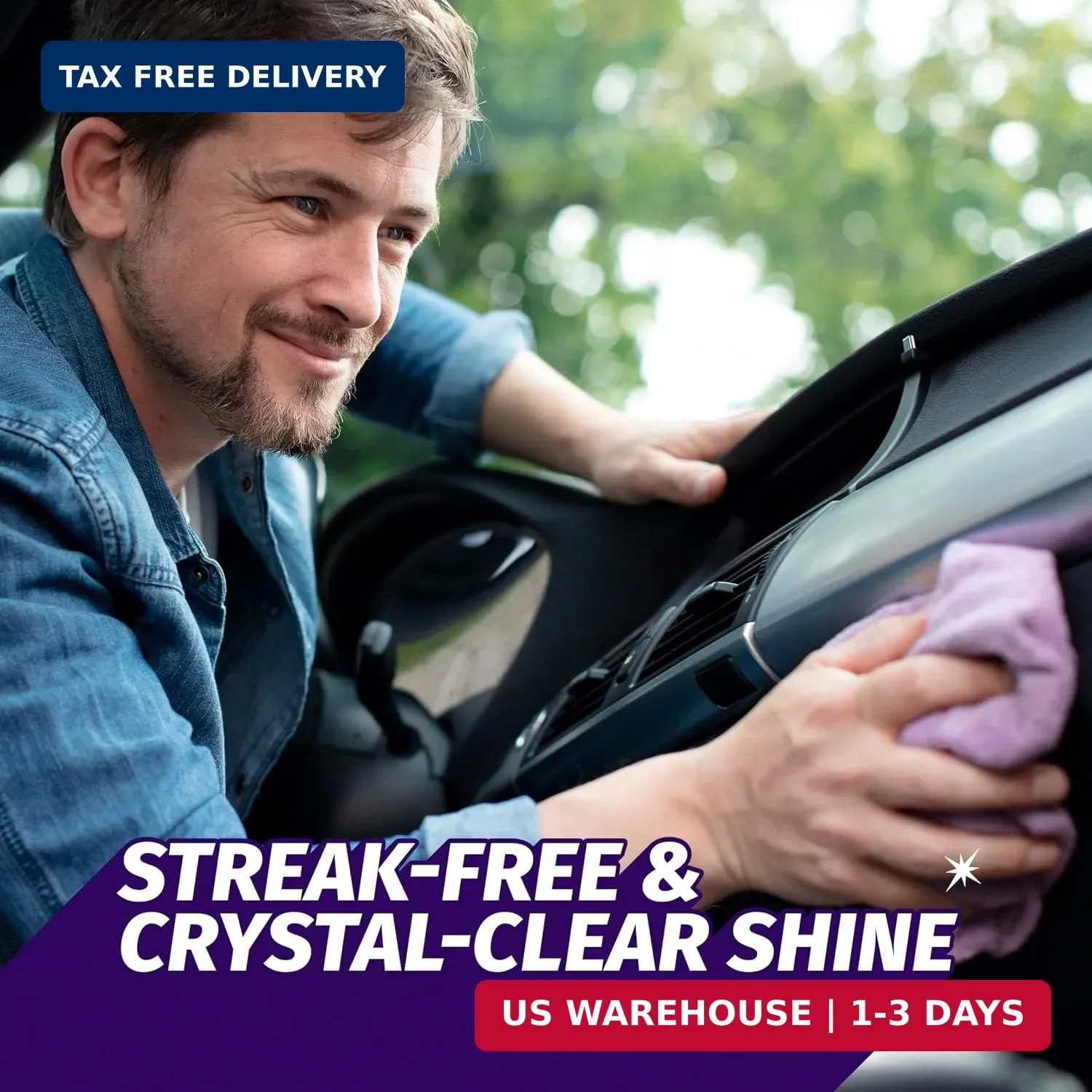 Windex Automotive Car Window and Glass Cleaner, Streak-Free Shine for Car Glass