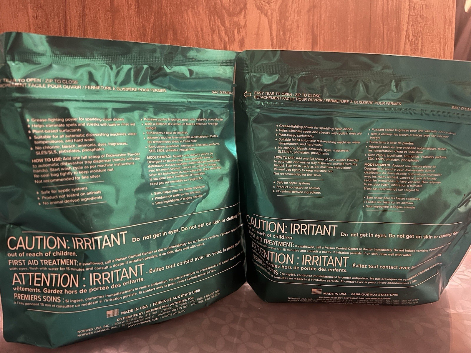 Norwex dishwashing powder 2 pack