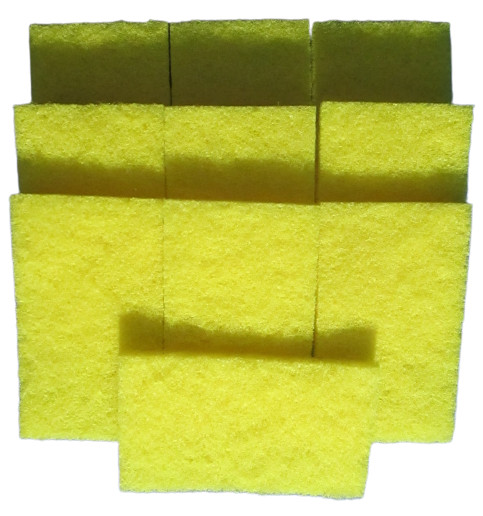 10-60 Yellow Industrial Light Duty Cleaning Scouring Pad Pot Griddle Bathroom