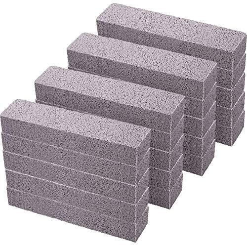 30 Pack White Pumice Stones for Cleaning Toilet Bowl Scouring Pad Stick