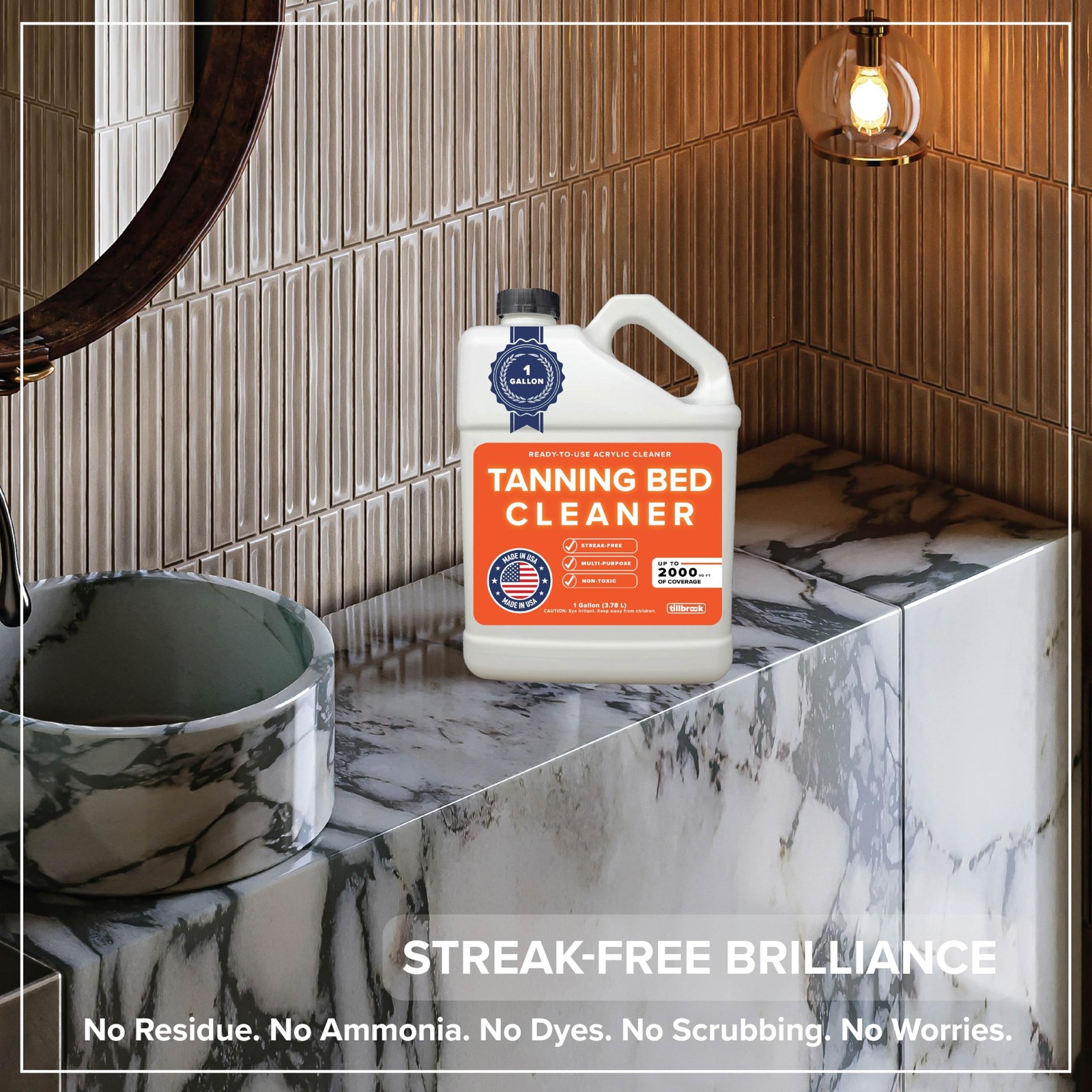 Tanning Bed Cleaner Acrylic Cleaner for Indoor Tanning Beds – Up to 2000 sq f…