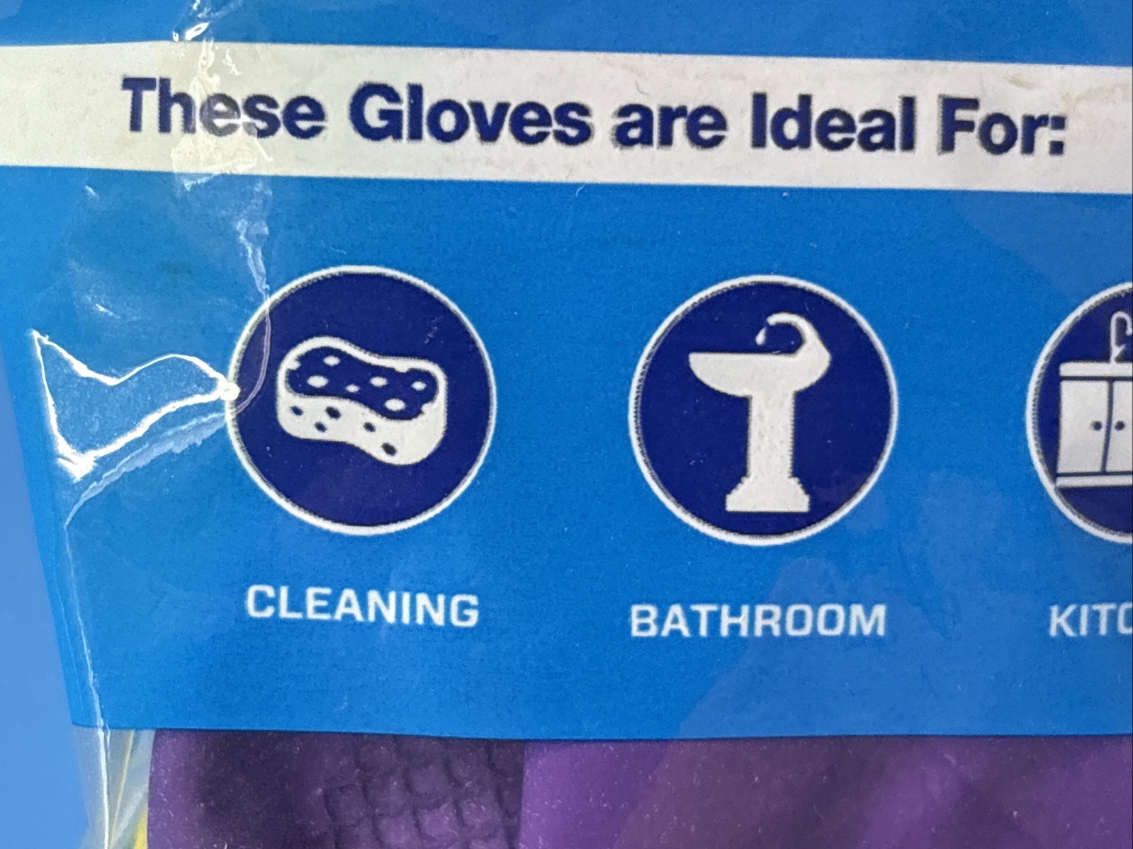 2 pair Mr Clean Natural Latex Dish Washing Gloves sz Large Cotton Flock Lining