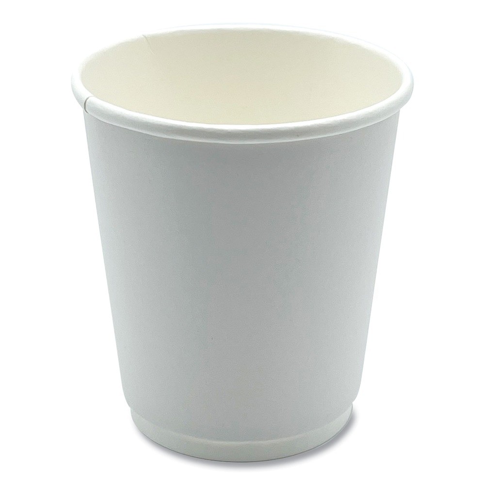 Boardwalk DW8HCUP 8 oz Double-Walled Paper Hot Cups – White (500/CT) New