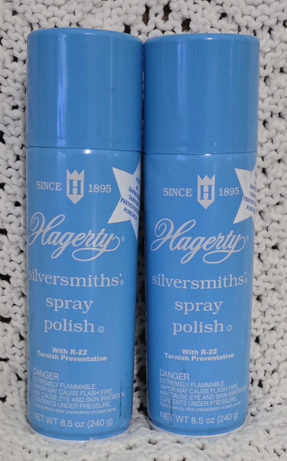 Hagerty Silversmiths Spray Polish Aerosol 8.5 oz R-22 Tarnish Preventer Lot of 2